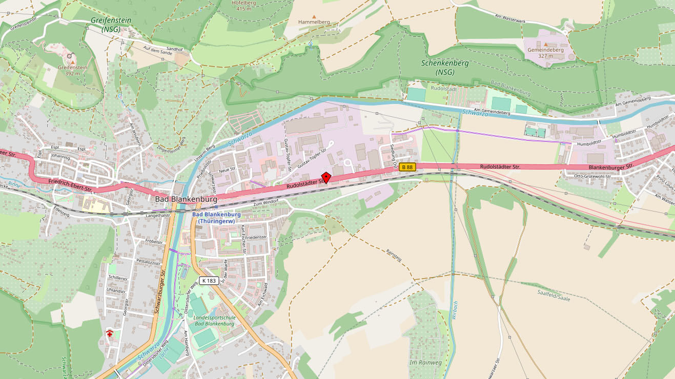 Kartenausschnitt Lage ALS Beschriftungs- und Werbeservice in Blankenburg